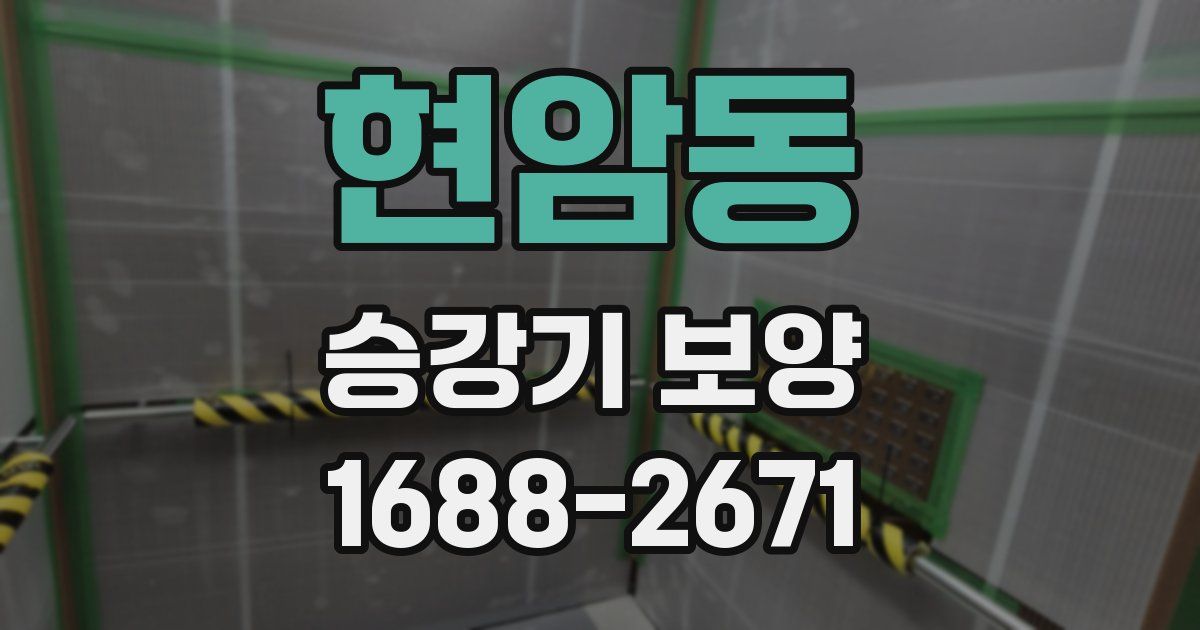 현암동 승강기 보양