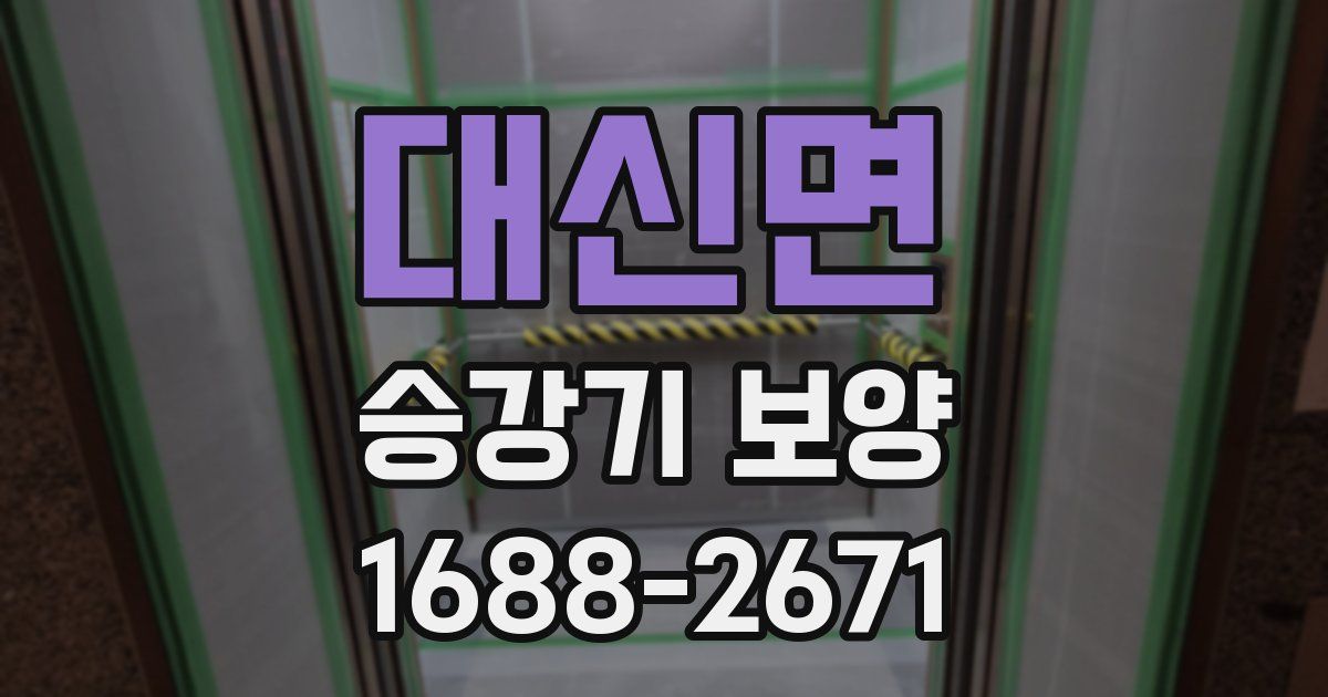 대신면 승강기 보양