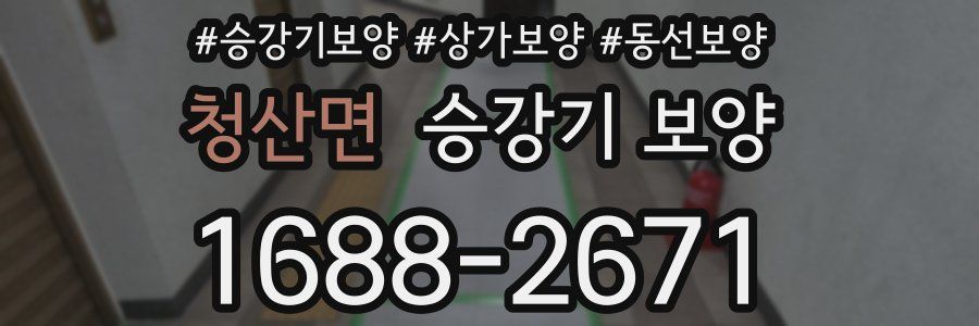 청산면 승강기 보양