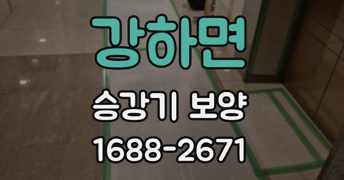강하면 승강기 보양
