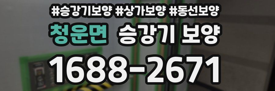 청운면 승강기 보양