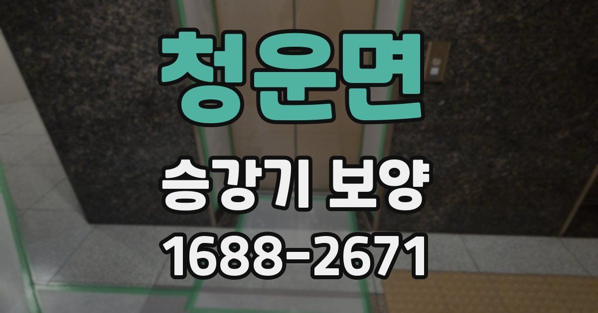 청운면 승강기 보양