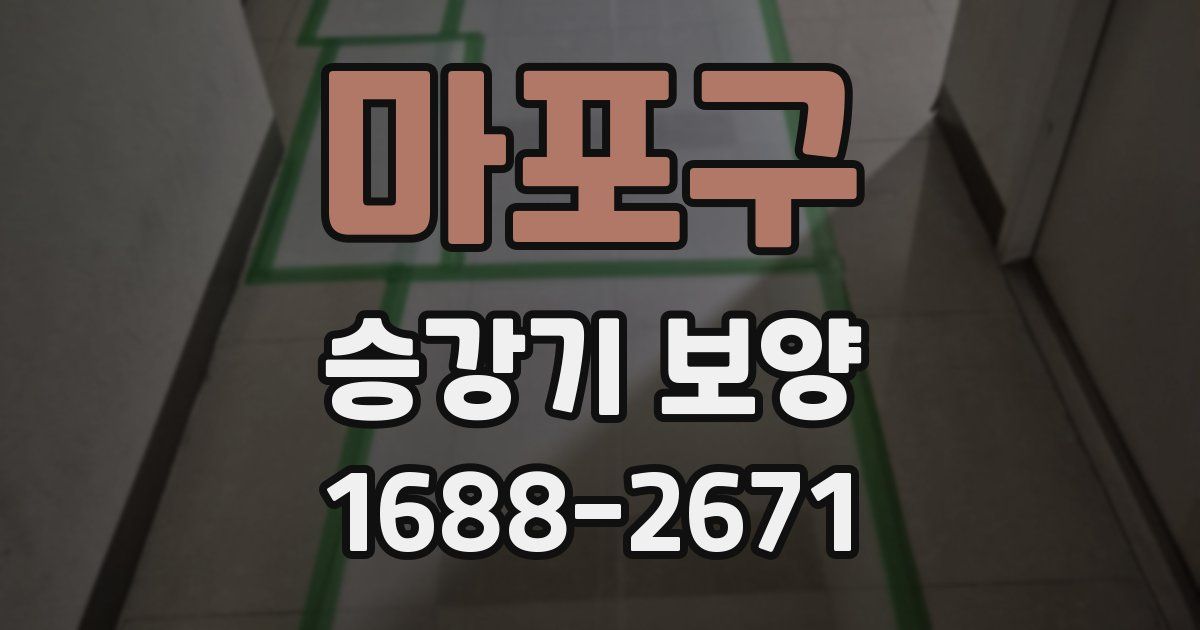 마포구 승강기 보양