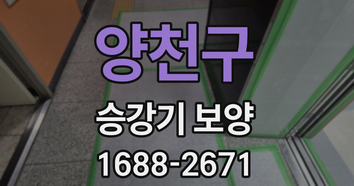 양천구 승강기 보양