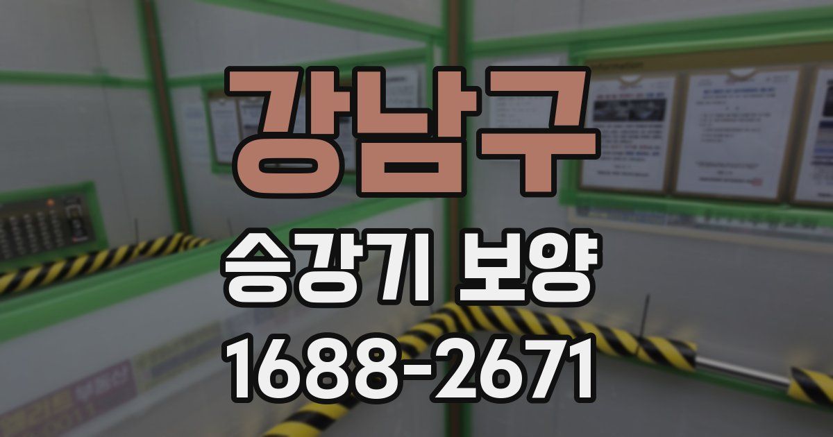 강남구 승강기 보양