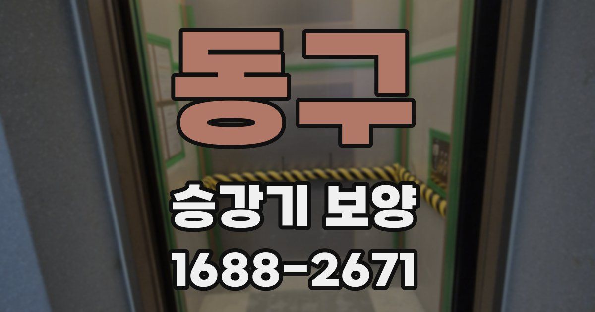 동구 승강기 보양