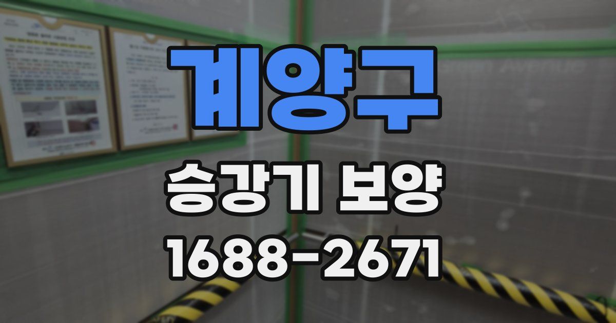 계양구 승강기 보양