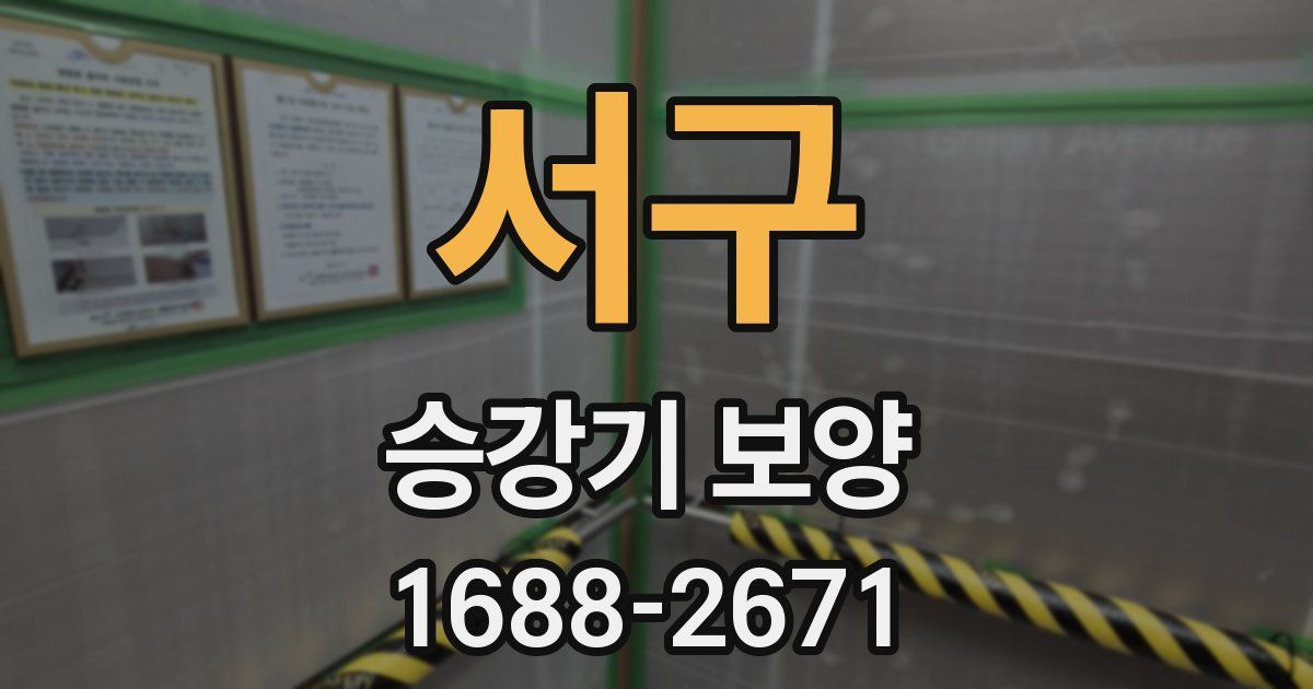서구 승강기 보양