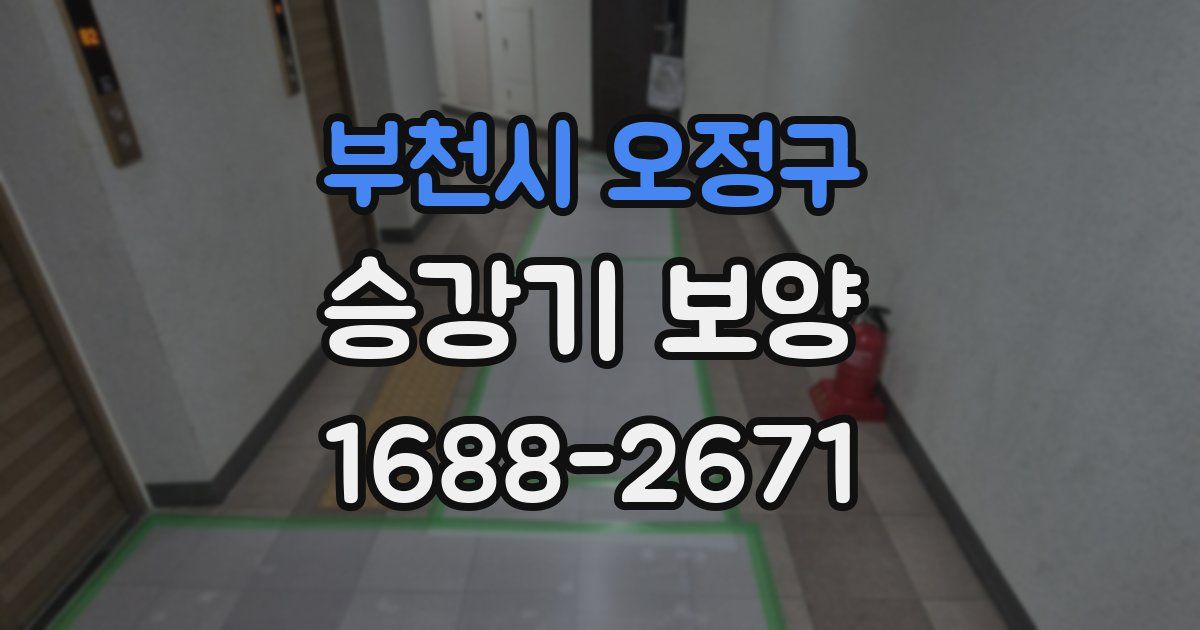부천시 오정구 승강기 보양
