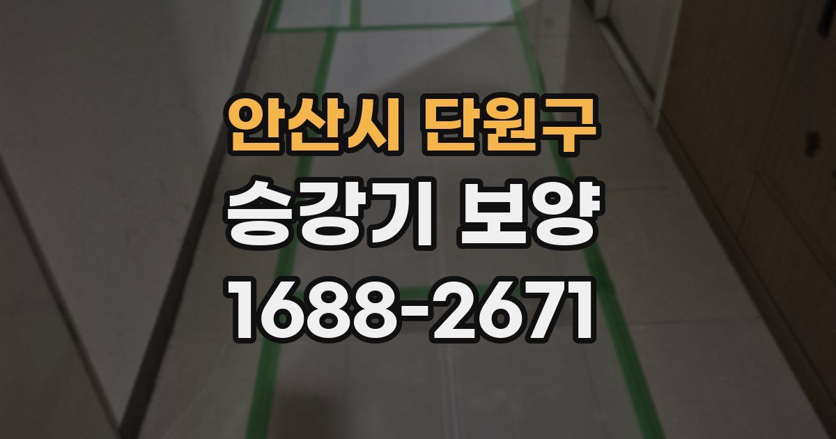 안산시 단원구 승강기 보양