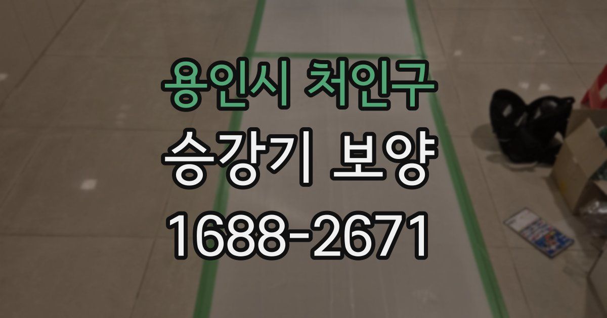 용인시 처인구 승강기 보양