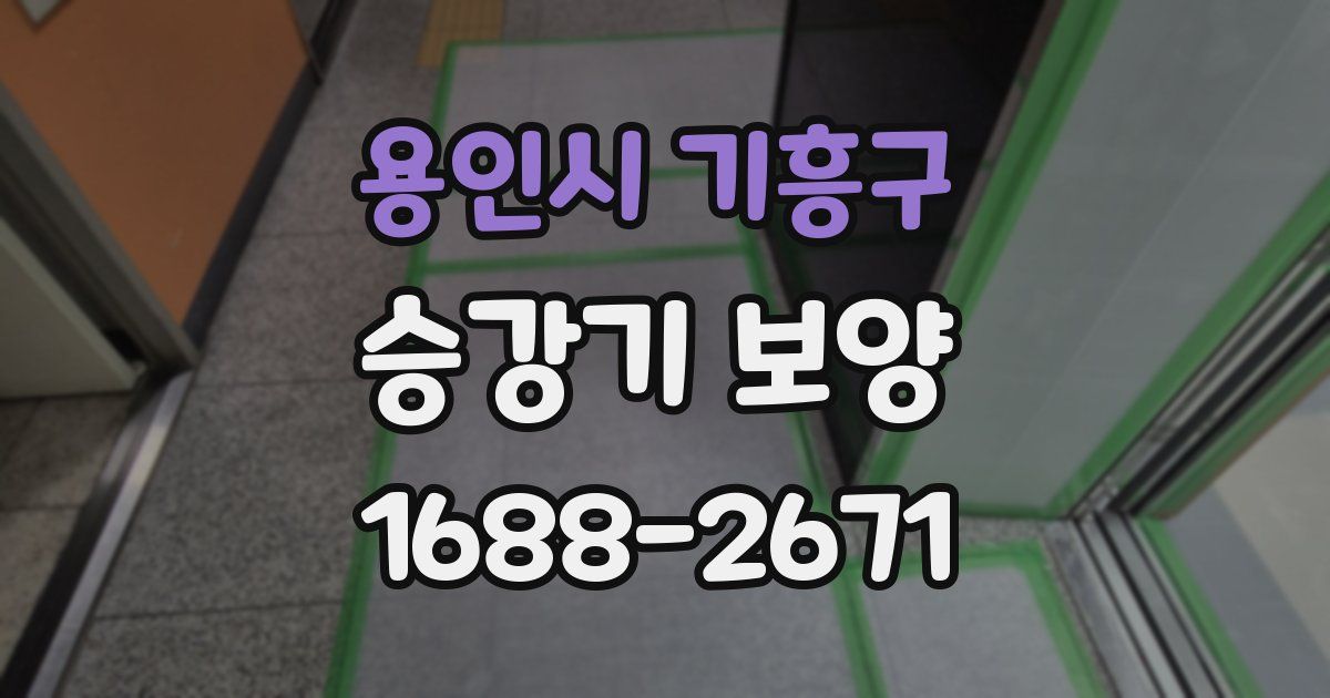 용인시 기흥구 승강기 보양