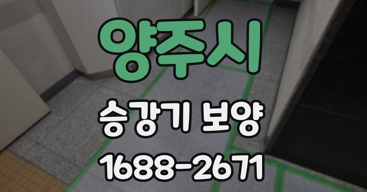 양주시 승강기 보양