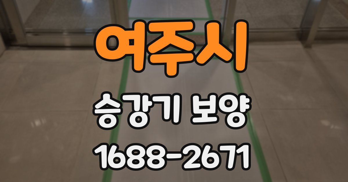 여주시 승강기 보양