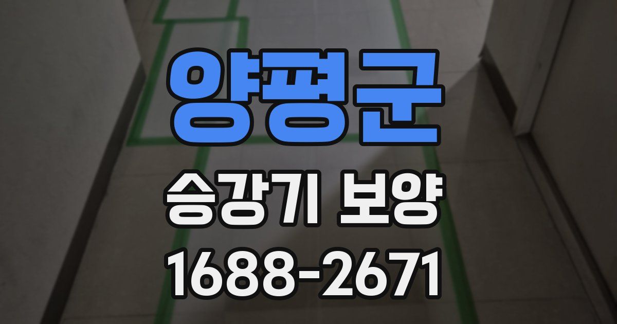 양평군 승강기 보양