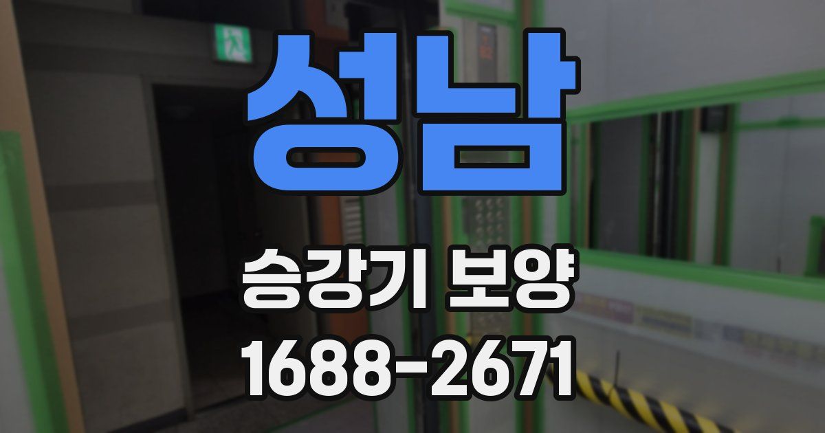 성남 승강기 보양