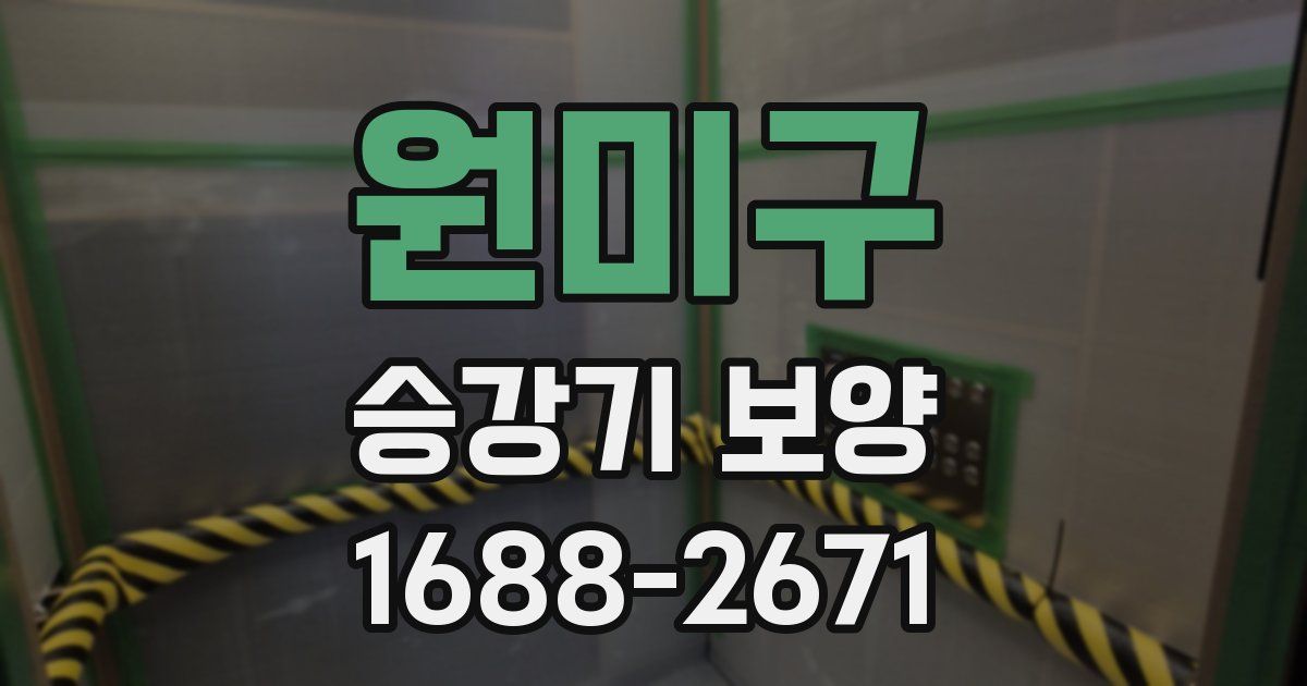 원미구 승강기 보양