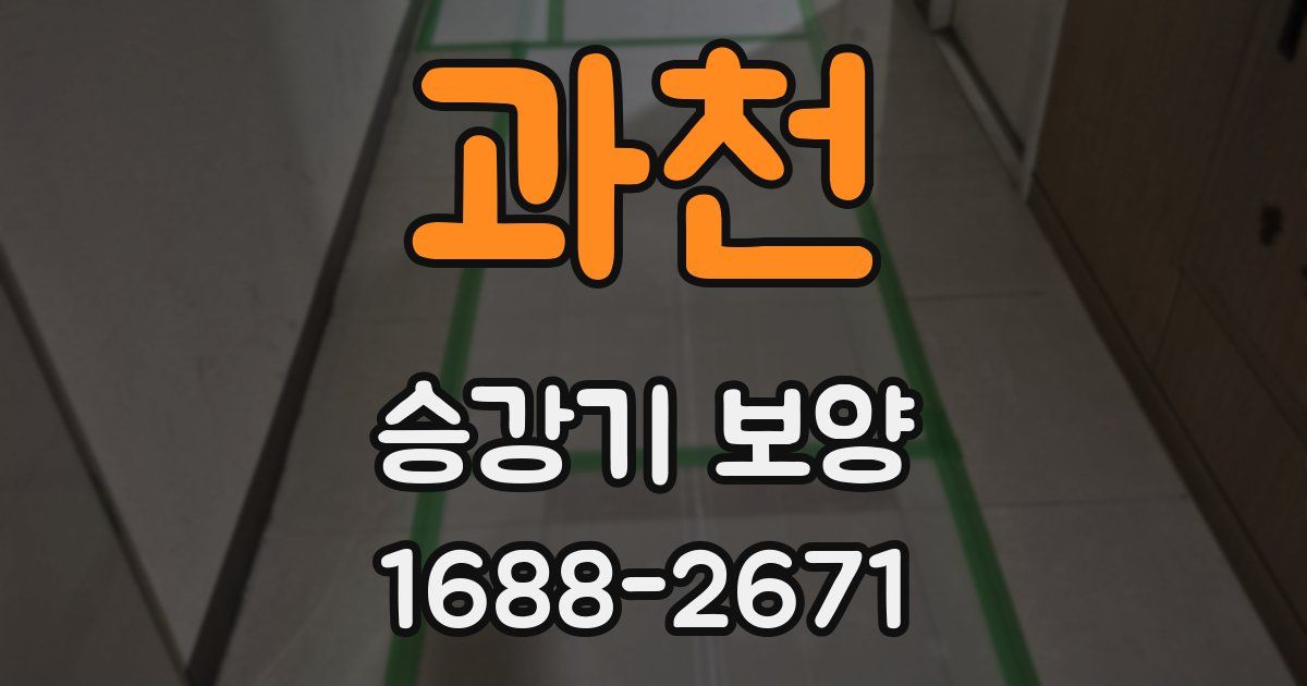 과천 승강기 보양