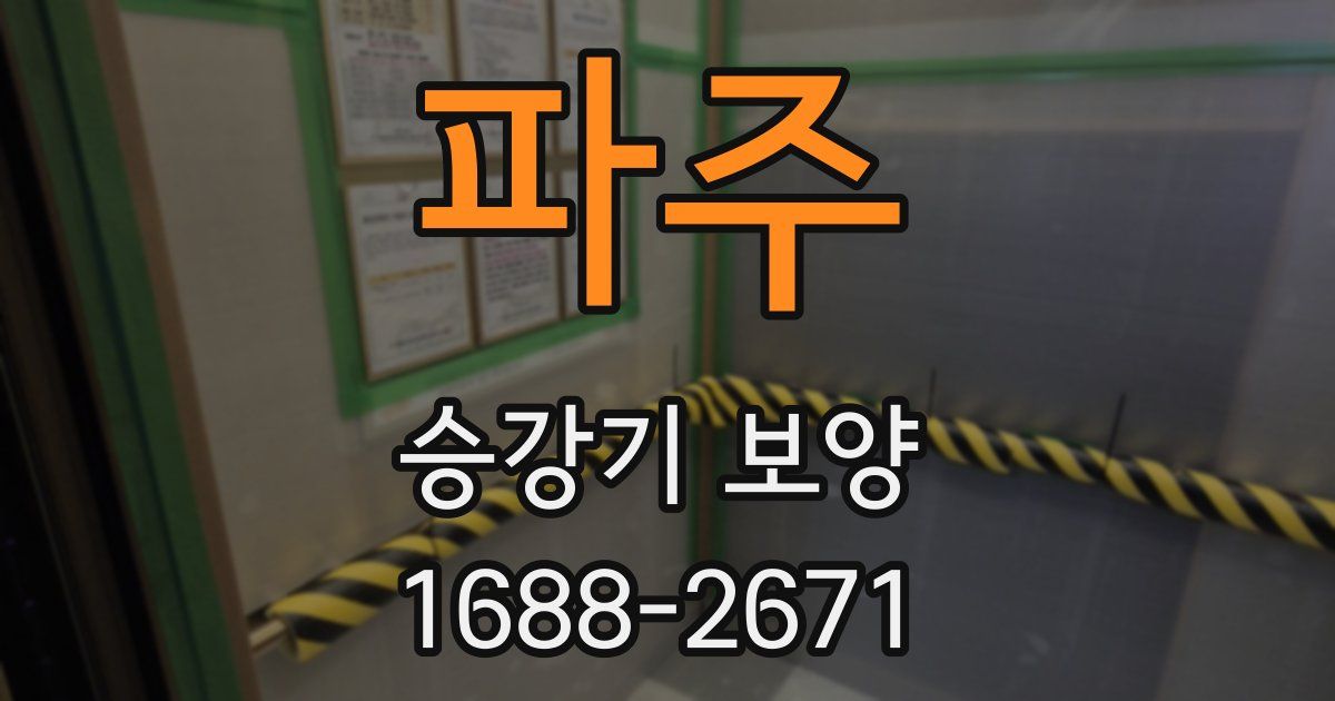 파주 승강기 보양