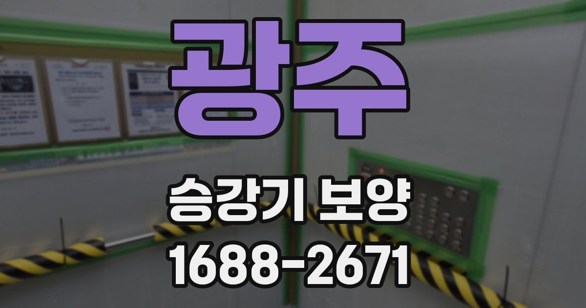 광주 승강기 보양