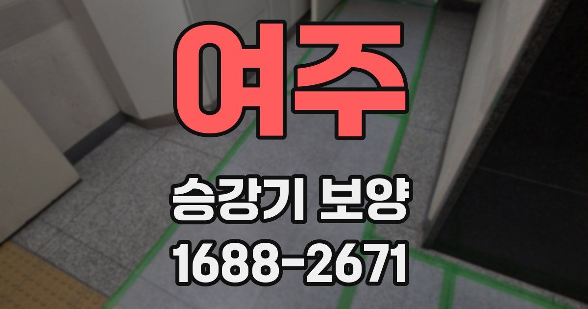 여주 승강기 보양