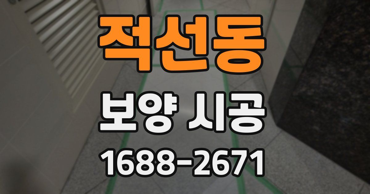 적선동 보양 시공