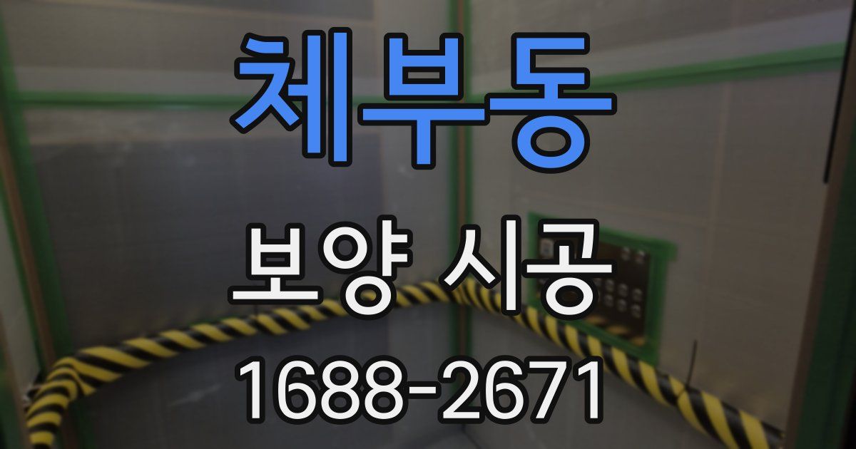 체부동 보양 시공