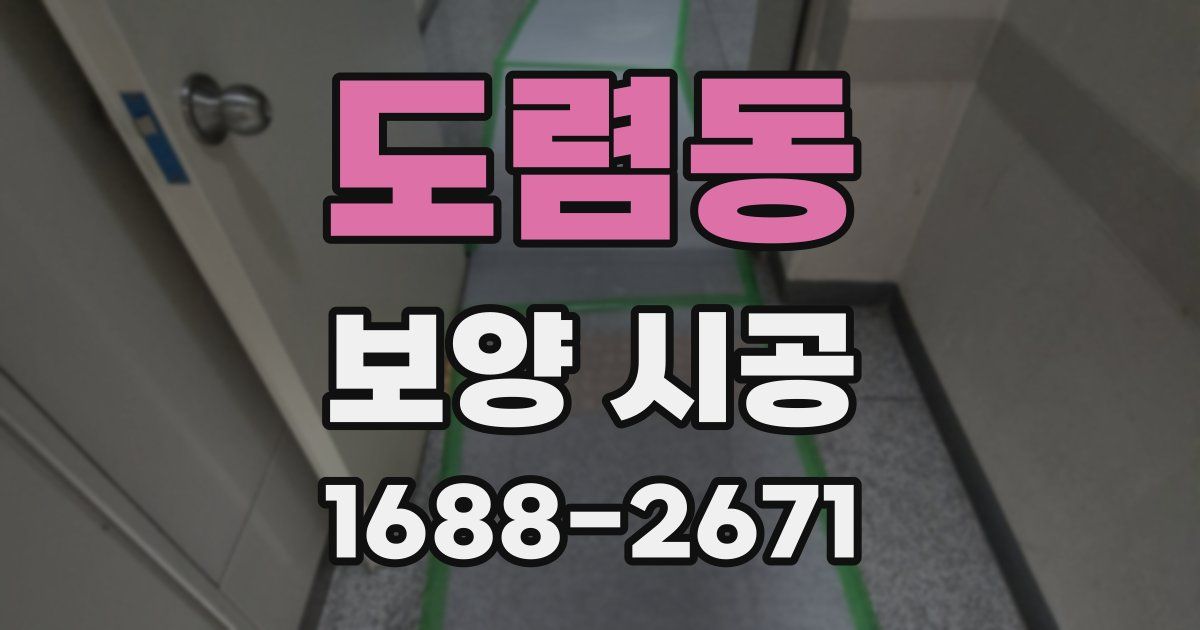 도렴동 보양 시공