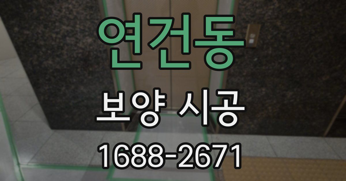 연건동 보양 시공