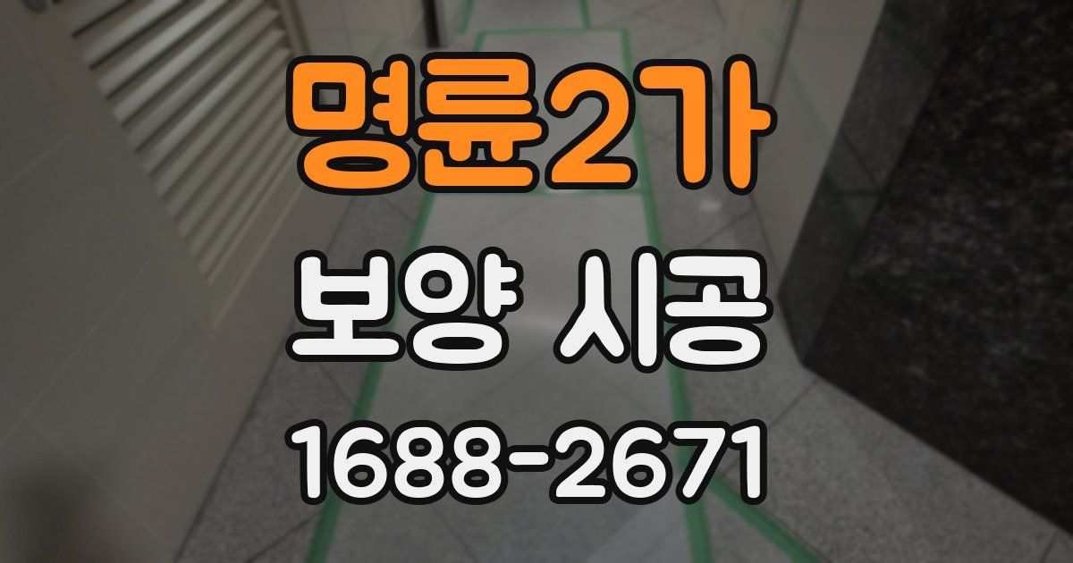 명륜2가 보양 시공