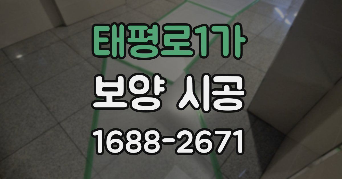 태평로1가 보양 시공
