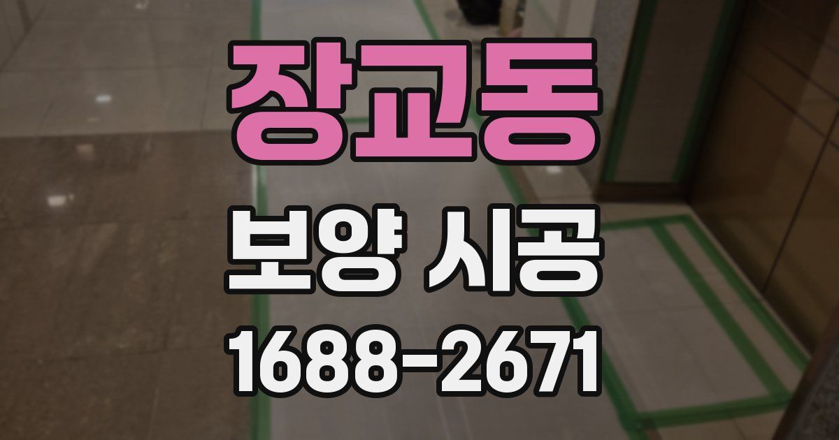 장교동 보양 시공