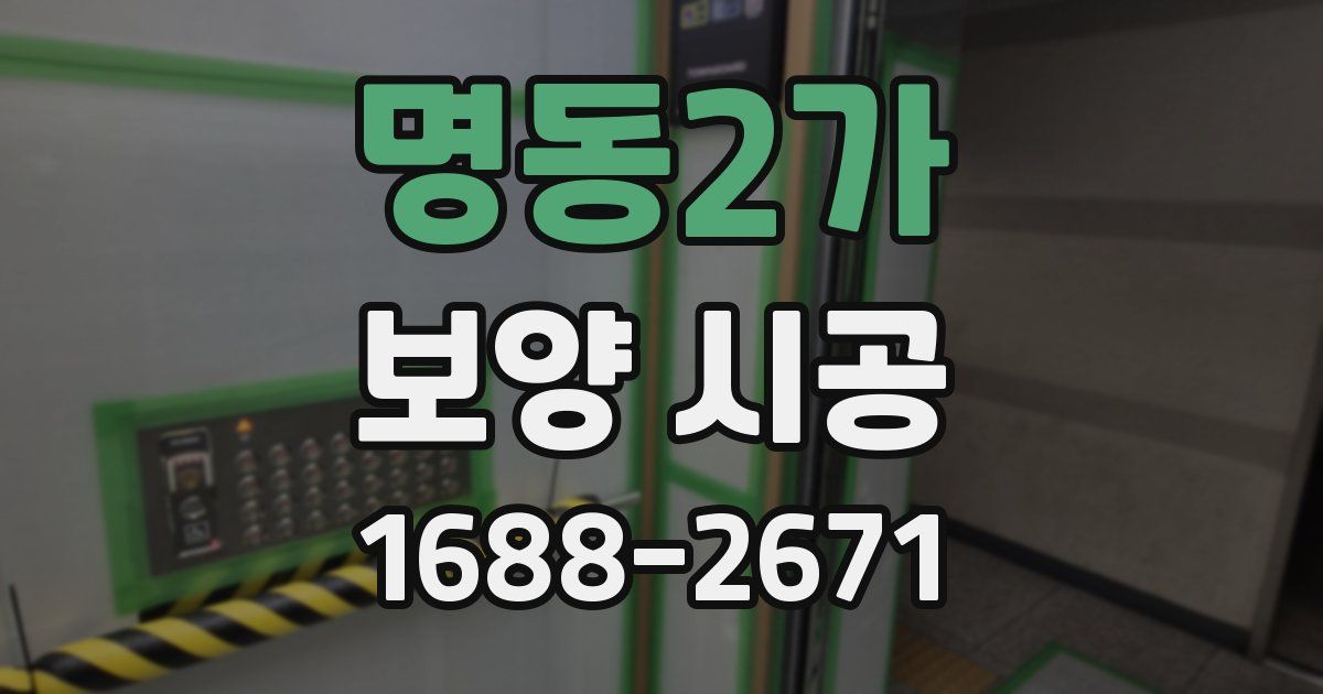 명동2가 보양 시공