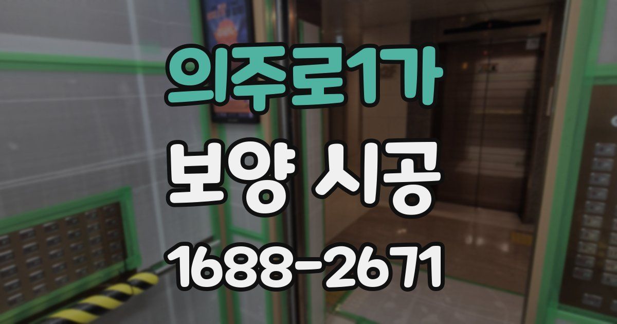 의주로1가 보양 시공