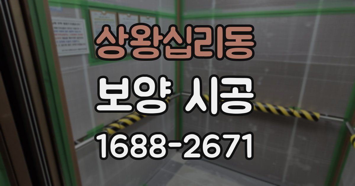 상왕십리동 보양 시공