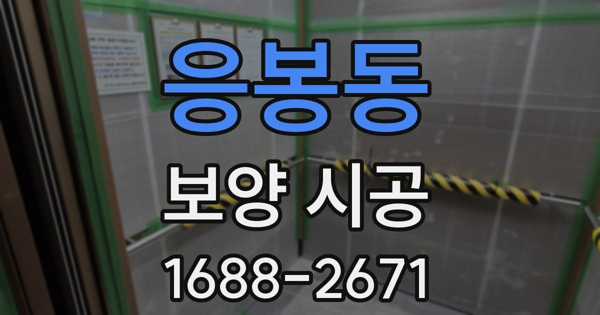 응봉동 보양 시공