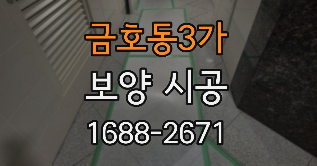 금호동3가 보양 시공