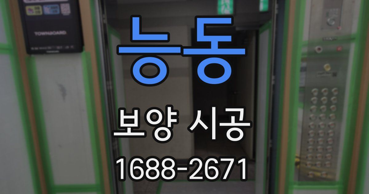능동 보양 시공