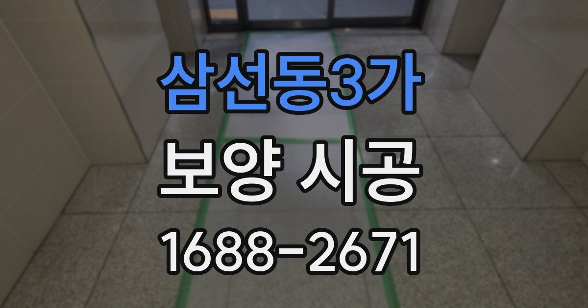 삼선동3가 보양 시공