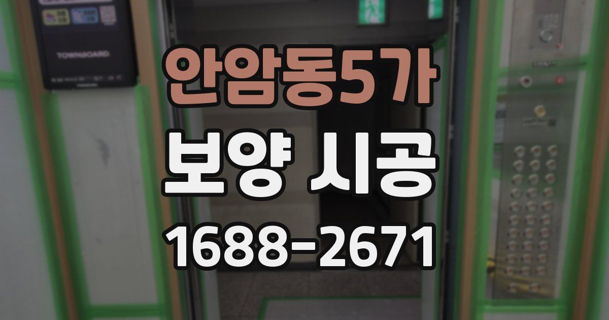 안암동5가 보양 시공