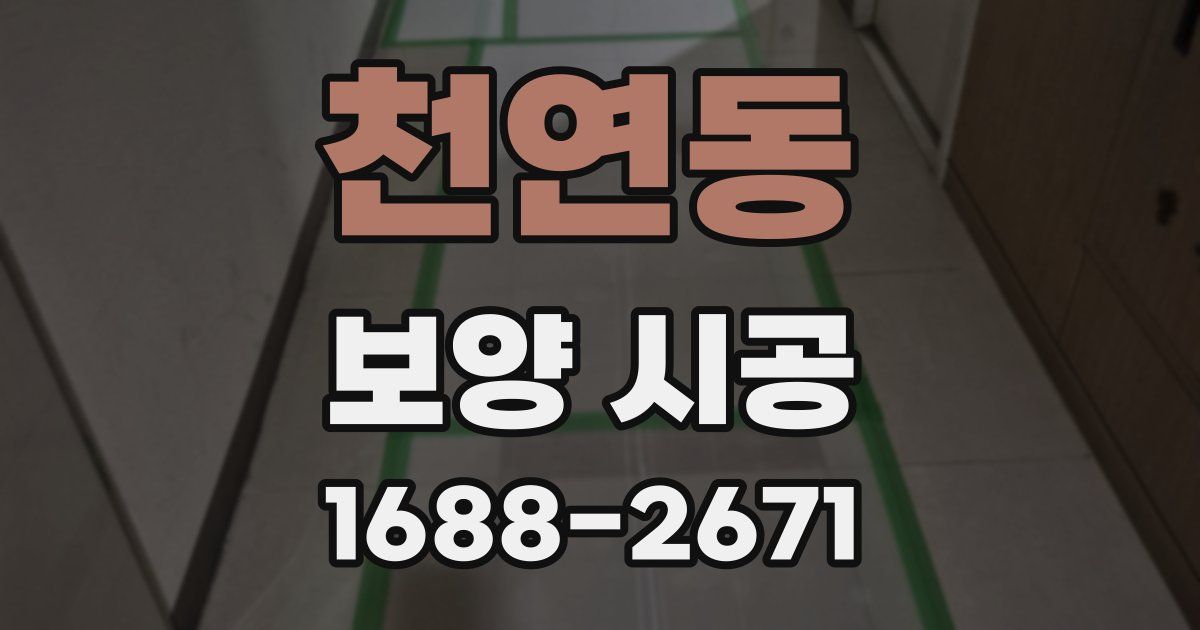 천연동 보양 시공