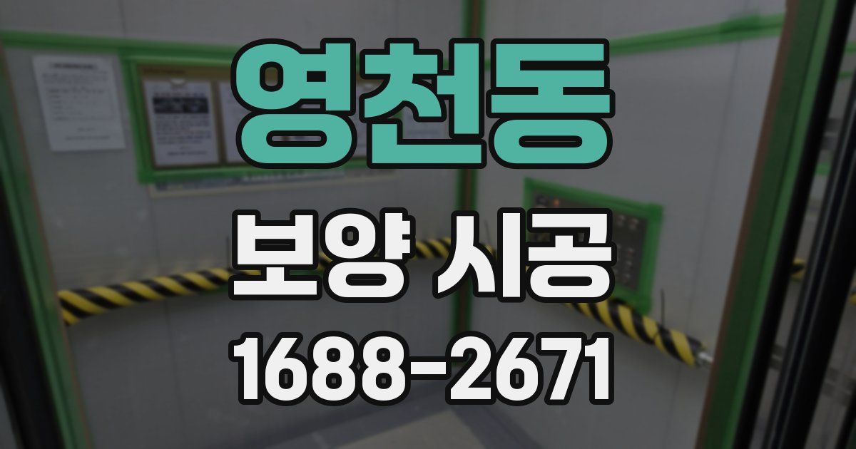 영천동 보양 시공