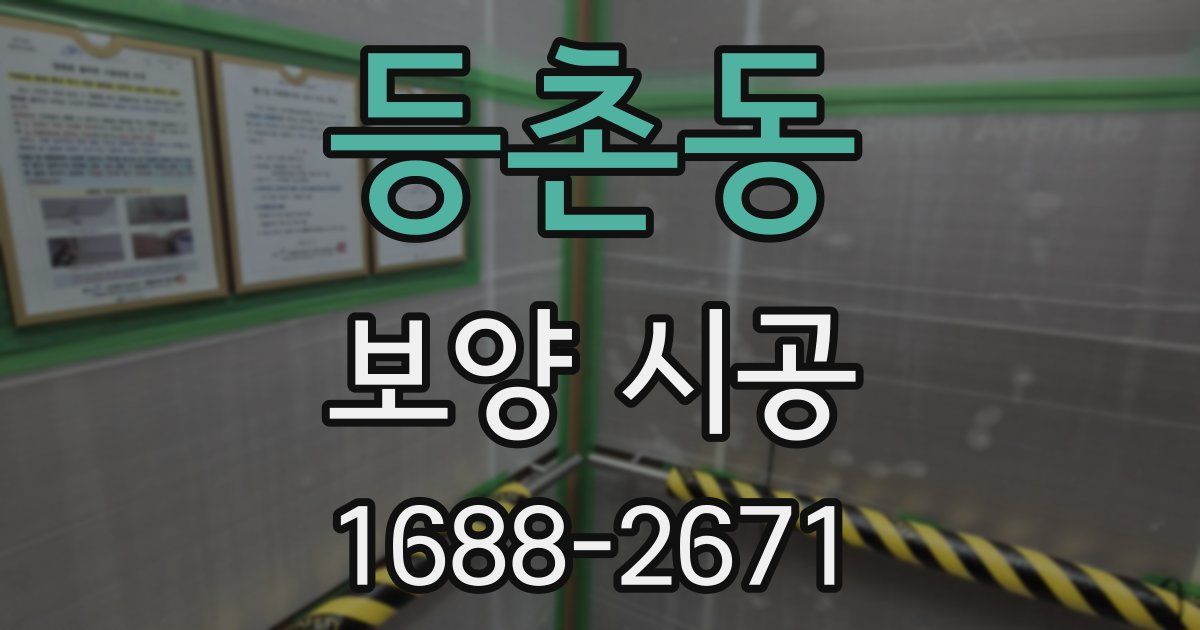 등촌동 보양 시공