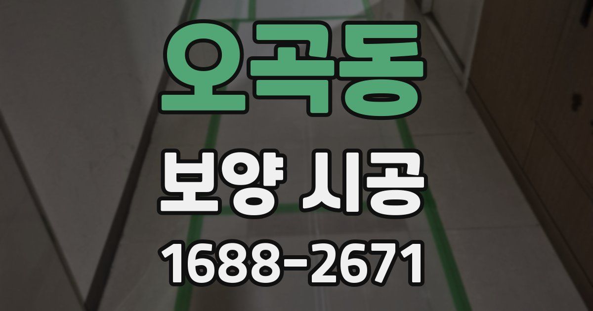 오곡동 보양 시공