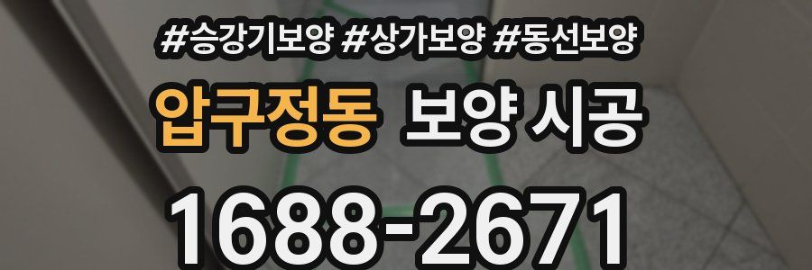 압구정동 보양 시공