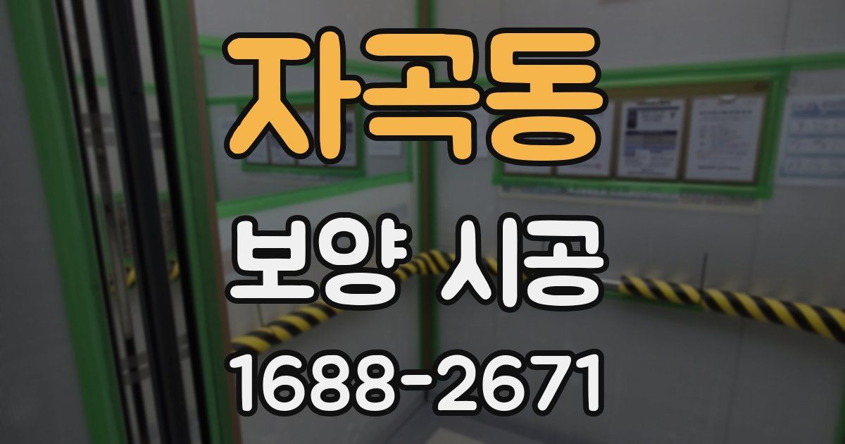 자곡동 보양 시공