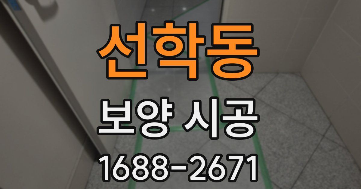 선학동 보양 시공