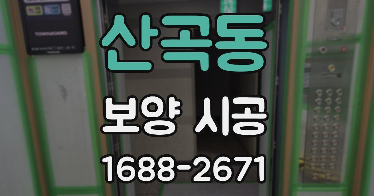 산곡동 보양 시공