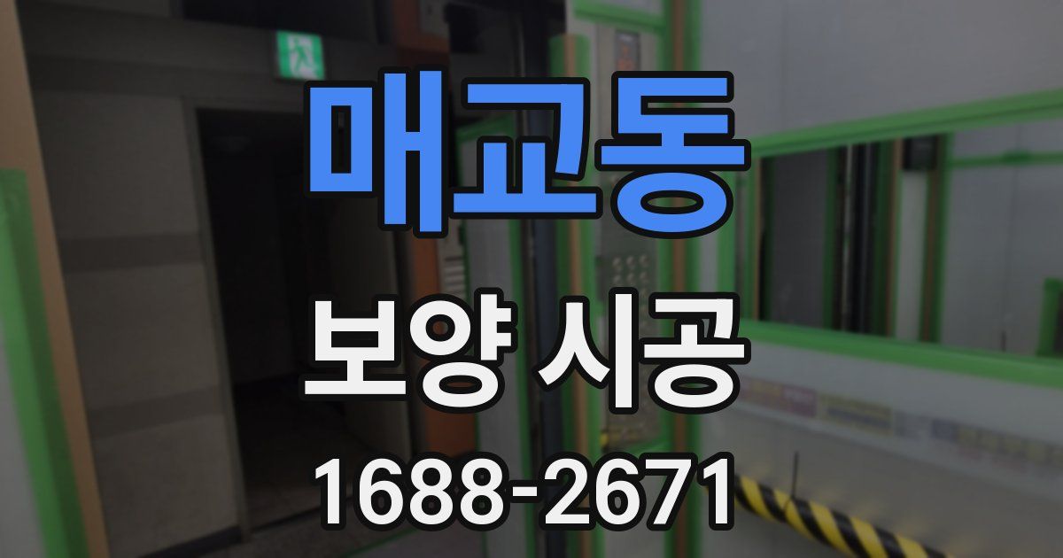 매교동 보양 시공