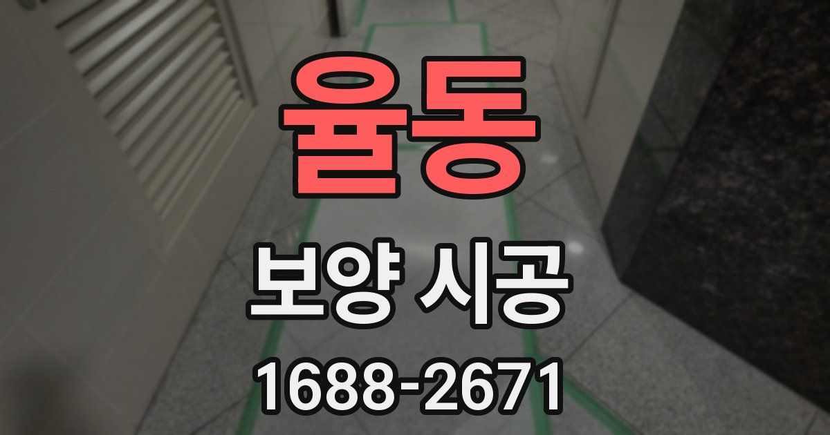 율동 보양 시공